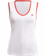 Ženska športna majica brez rokavov FILA ARISA bela
