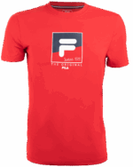 Moška majica s kratkimi rokavi FILA TOM rdeča